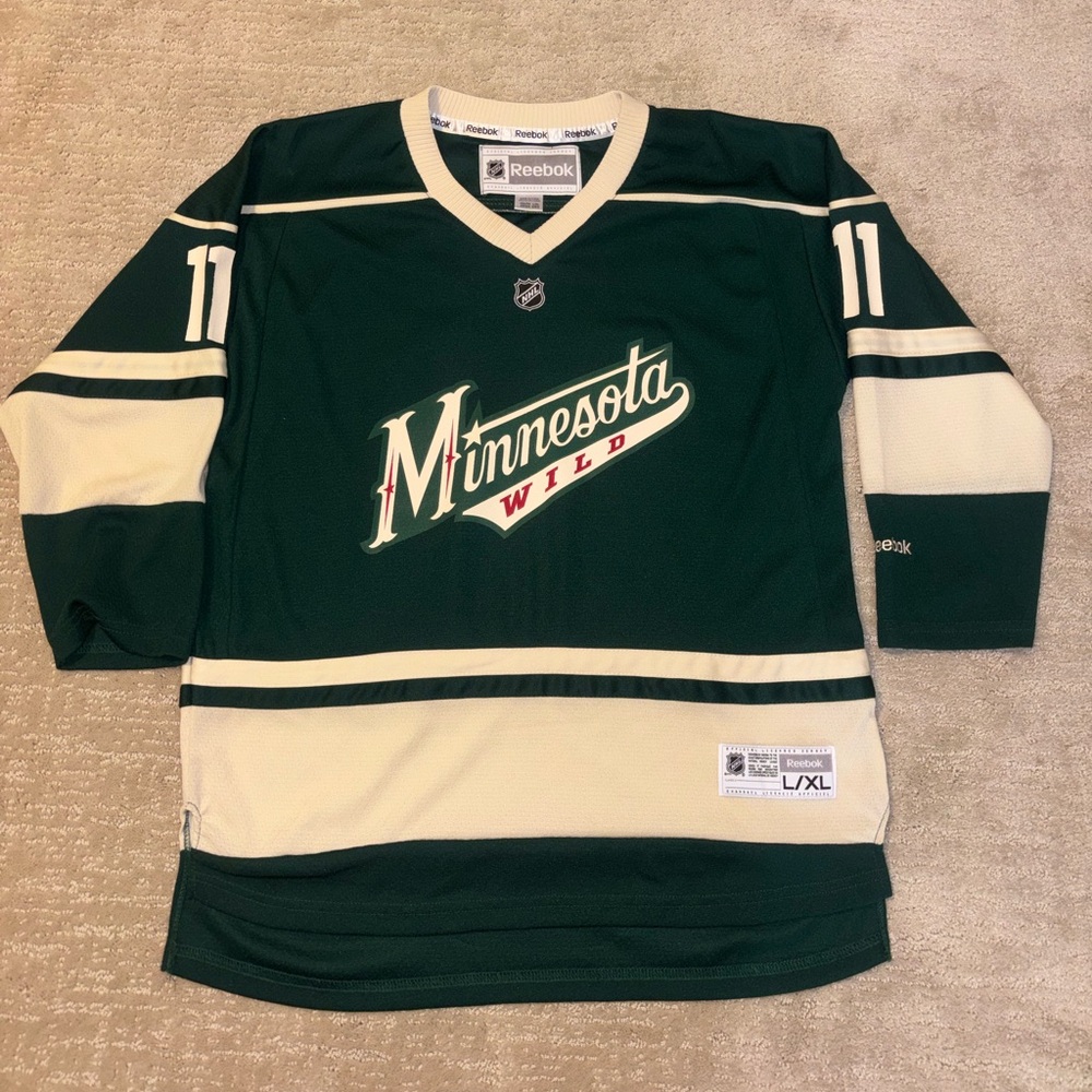 Reebok Minnesota Wild Zach Parise #11 Youth Size L/XL